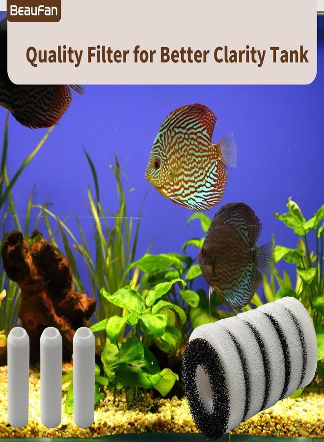 beaufan Compatiable Foam and Carbon Rings Set Replacement for All Biorb Aquariums, Carbon Filter* 10 Pack, Foam Filter*10 Pack, Air Stone*6 Pack - Image 3